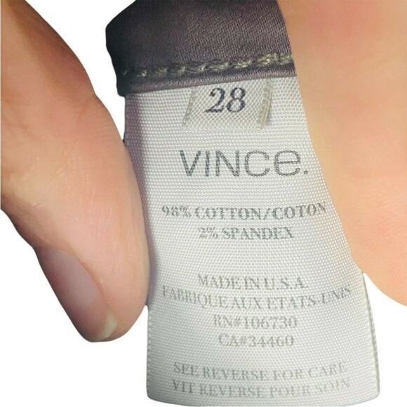 Vince Women Size 28 Gray Lace Up Whipped Skinny Pants Mink Stretch - Picture 6 of 6